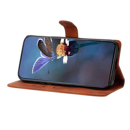 For iPhone 16e Cherry Blossom Butterfly Skin Feel Embossed PU Phone Case(Brown) - iPhone 16e Cases by buy2fix | Online Shopping UK | buy2fix