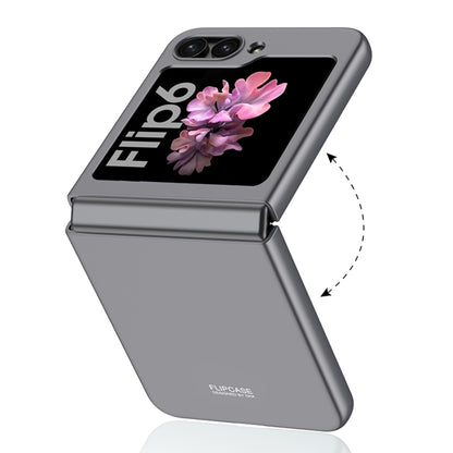 For Samsung Galaxy Z Flip6 GKK Ultra-thin Full Coverage Phone Case with Tempered Film(Grey) - Galaxy Z Flip6 5G Cases by GKK | Online Shopping UK | buy2fix