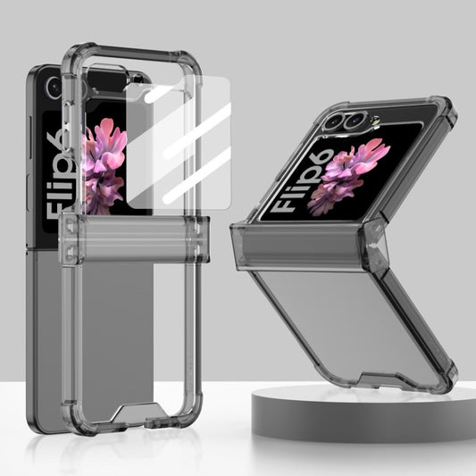 For Samsung Galaxy Z Flip6 / Flip7 FE GKK Airbag Hinge Full Coverage Phone Case with Tempered Film(Black) by GKK