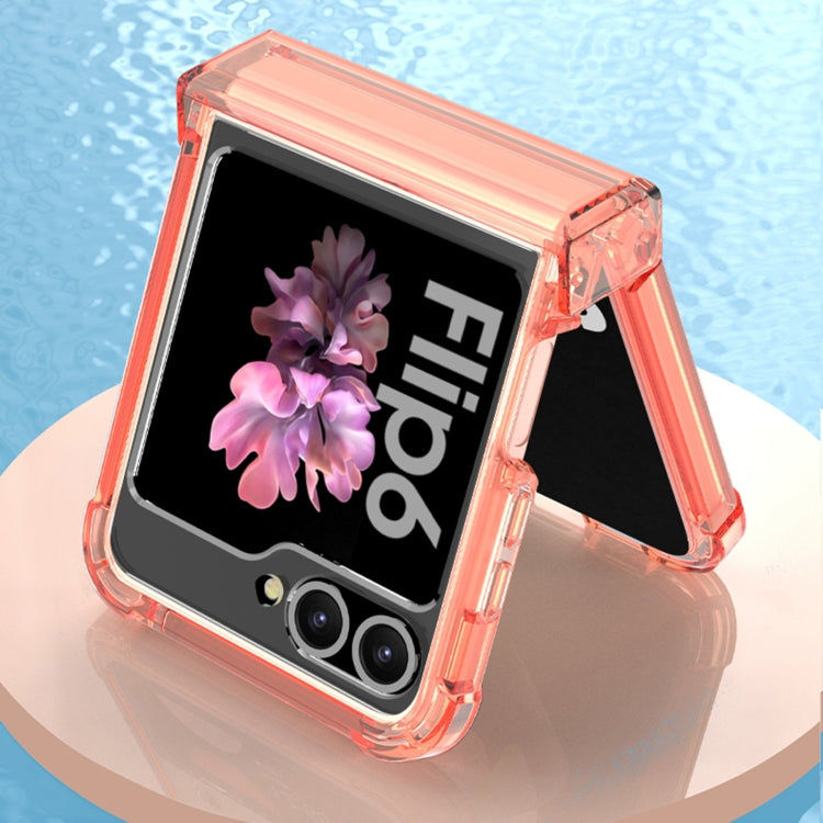 For Samsung Galaxy Z Flip6 / Flip7 FE GKK Airbag Hinge Full Coverage Phone Case with Tempered Film(Orange) by GKK