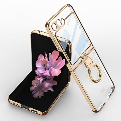 For Samsung Galaxy Z Flip6 / Flip7 FE GKK Integrated Electroplating Phone Case with Ring(Gold) by GKK
