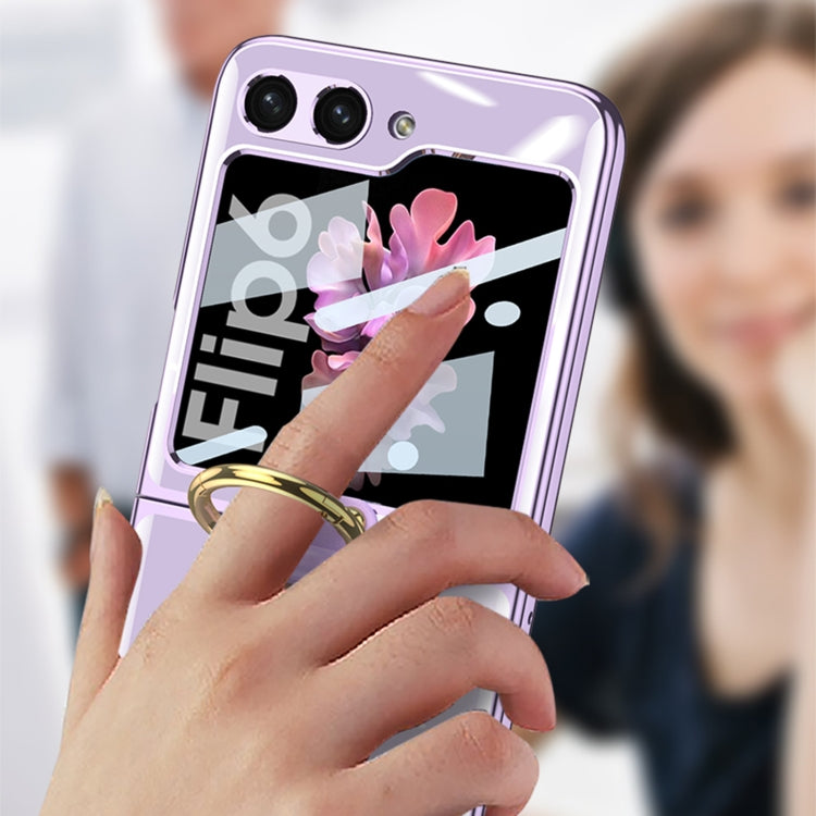 For Samsung Galaxy Z Flip6 / Flip7 FE GKK Integrated Electroplating Phone Case with Ring(Gold) by GKK