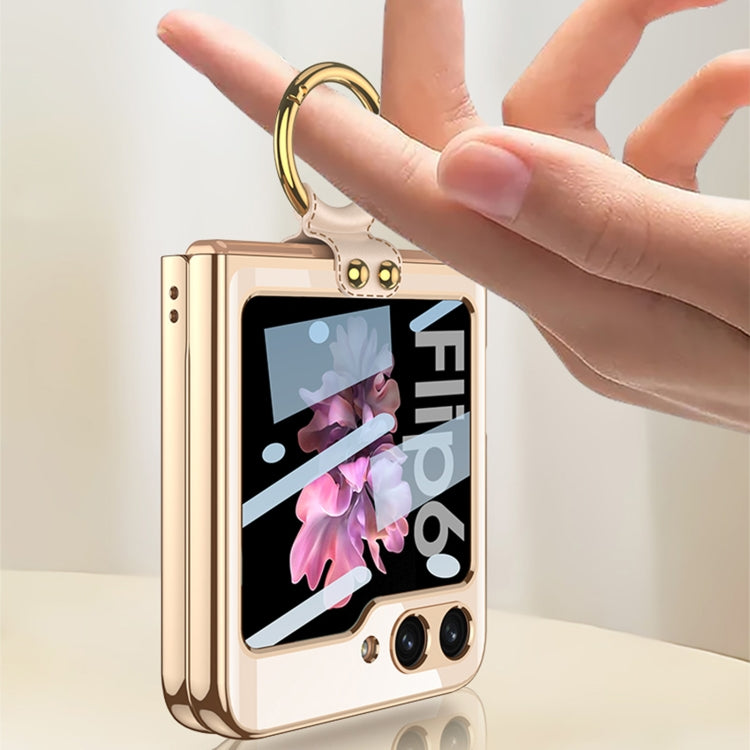 For Samsung Galaxy Z Flip6 / Flip7 FE GKK Integrated Electroplating Phone Case with Ring(Gold) by GKK