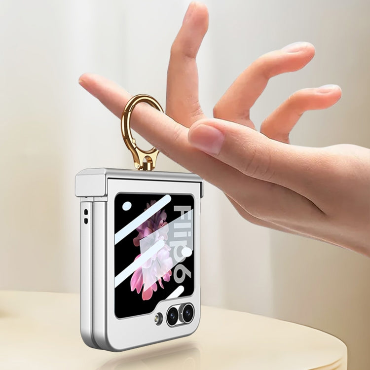 For Samsung Galaxy Z Flip6 / Flip7 FE GKK Integrated Ultra-thin Hinge Full Coverage Phone Case with Ring(Blue) by GKK