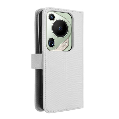 For Huawei Pura 70 Pro / 70 Pro+ Diamond Texture Leather Phone Case(White) by buy2fix