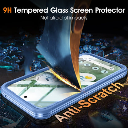 For Google Pixel 9 / 9 Pro RedPepper Transparent IP54 Life Waterproof Phone Case(Blue) by RedPepper