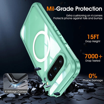 For Google Pixel 9 / 9 Pro RedPepper Transparent IP54 Life Waterproof Phone Case(Green) by RedPepper