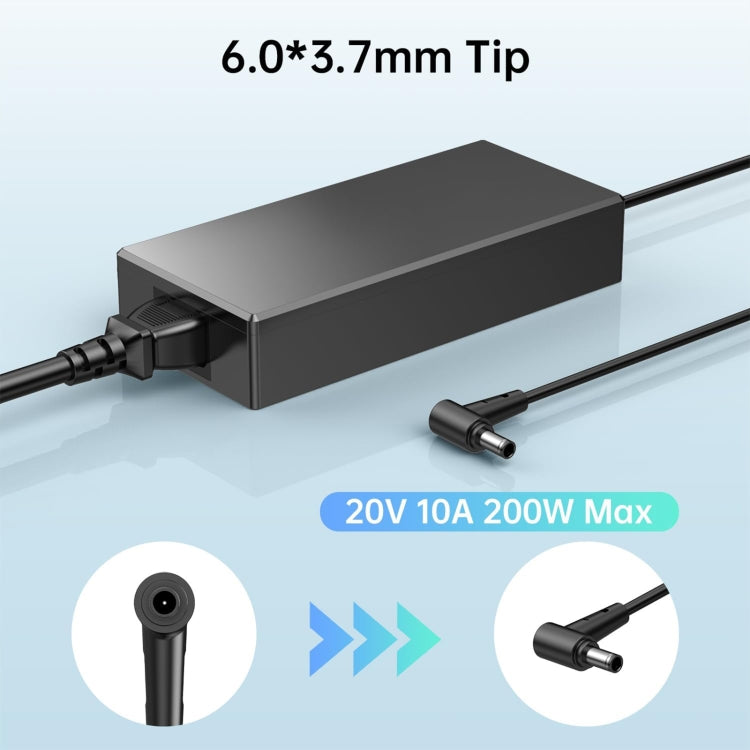 200W 20V 10A Laptop Notebook Power Adapter For Asus 6.0 x 3.7mm, Plug:EU Plug - For Asus by buy2fix | Online Shopping UK | buy2fix