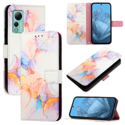 For Ulefone Note 14 PT003 Marble Pattern Flip Leather Phone Case(Galaxy Marble White) by buy2fix