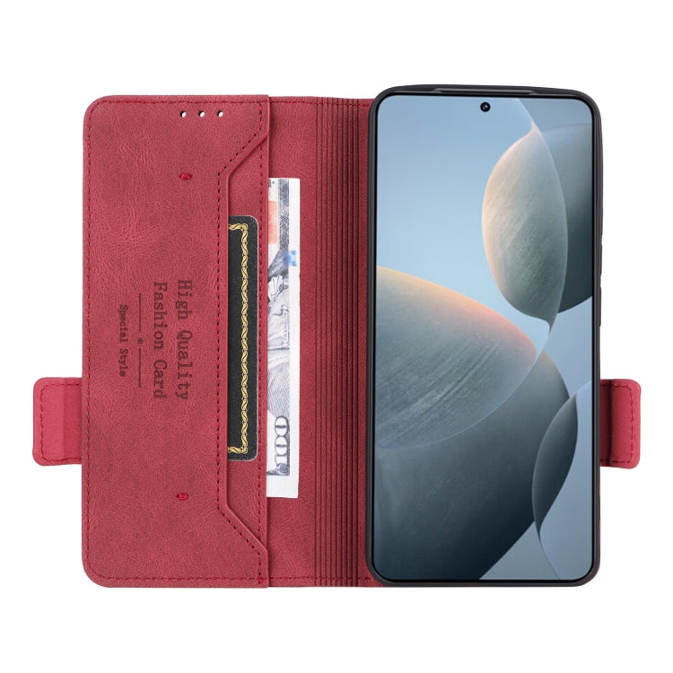 For Redmi K70 / K70 Pro Magnetic Clasp Leather Phone Case(Red) - Xiaomi Cases by buy2fix | Online Shopping UK | buy2fix