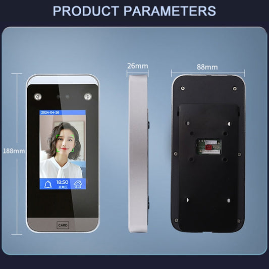 Realand F100 4.3 inch Capacitive Touch Screen Face Fingerprint Card Attendance Machine by Realand