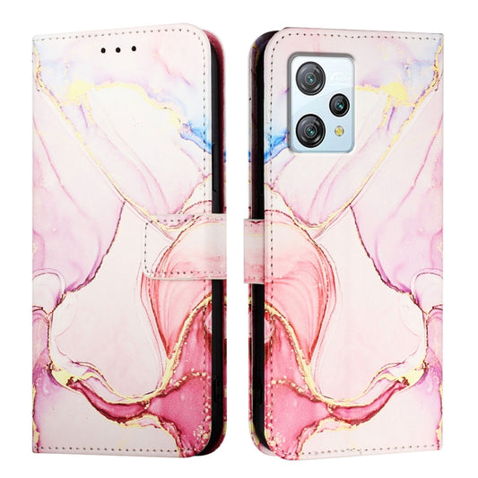 For Blackview A53 PT003 Marble Pattern Flip Leather Phone Case(Rose Gold) by buy2fix
