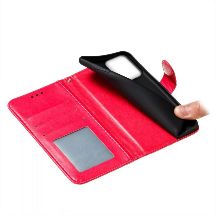 For Motorola Moto G Power 5G 2024 Lace Flower Embossing Flip Leather Phone Case(Red) by buy2fix