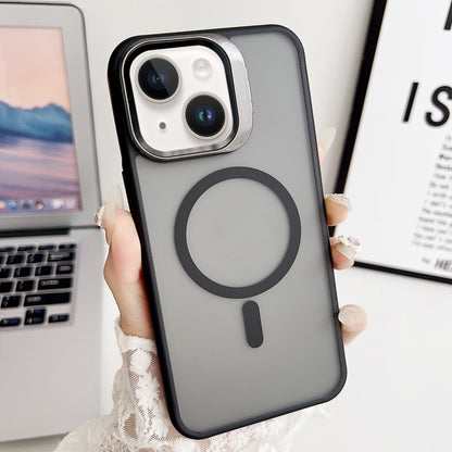 For iPhone 14 Plus J3 Magsafe Frame Bracket Shockproof Phone Case(Black) - iPhone 14 Plus Cases by buy2fix | Online Shopping UK | buy2fix