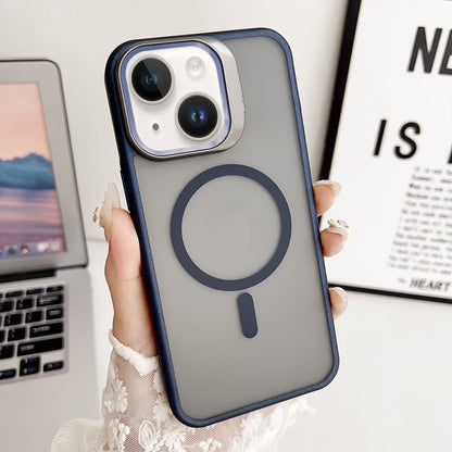 For iPhone 13 J3 Magsafe Frame Bracket Shockproof Phone Case(Royal Blue) - iPhone 13 Cases by buy2fix | Online Shopping UK | buy2fix