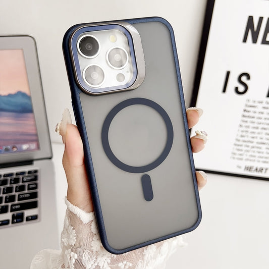 For iPhone 12 Pro Max J3 Magsafe Frame Bracket Shockproof Phone Case(Royal Blue) - iPhone 12 Pro Max Cases by buy2fix | Online Shopping UK | buy2fix