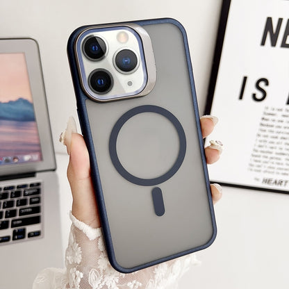 For iPhone 11 Pro Max J3 Magsafe Frame Bracket Shockproof Phone Case(Royal Blue) - iPhone 11 Pro Max Cases by buy2fix | Online Shopping UK | buy2fix