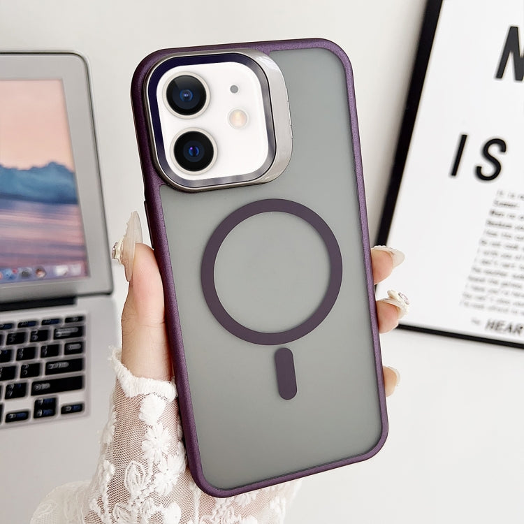 For iPhone 11 J3 Magsafe Frame Bracket Shockproof Phone Case(Dark Purple) - iPhone 11 Cases by buy2fix | Online Shopping UK | buy2fix