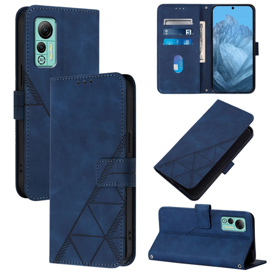 For Ulefone Note 14 Crossbody 3D Embossed Flip Leather Phone Case(Blue) by buy2fix