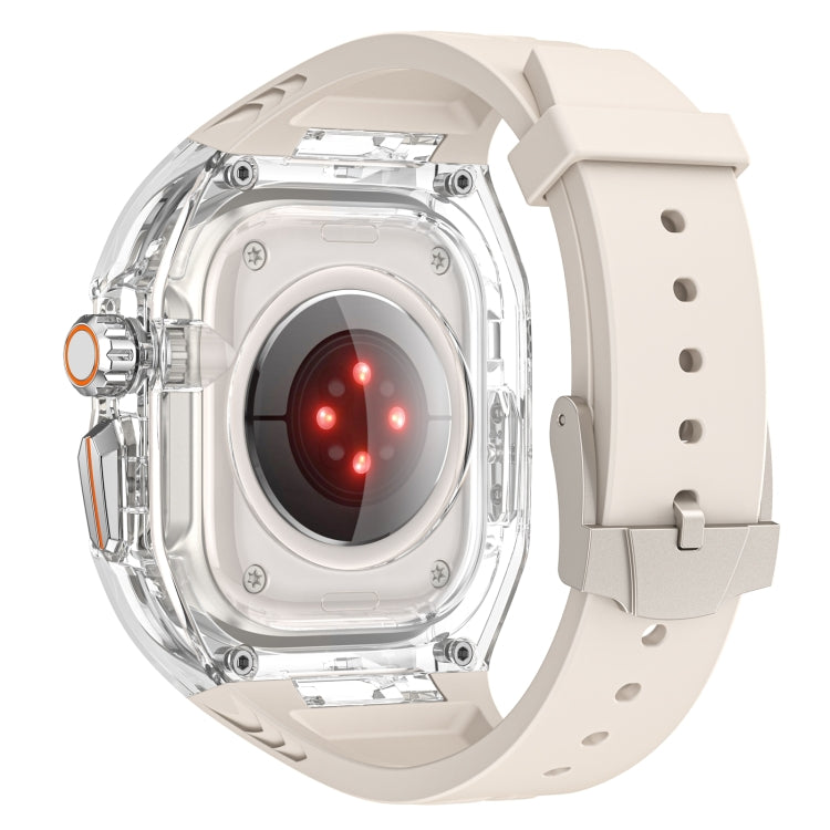 For Apple Watch Ultra 49mm Modified PC Hybrid TPU Watch Case Band(Starlight Transparent) by buy2fix