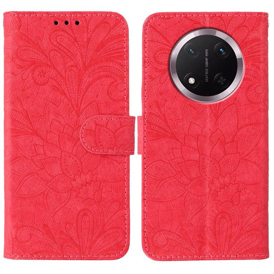For Honor Magic7 Lite / X9c Lace Flower Embossing Flip Leather Phone Case(Red)