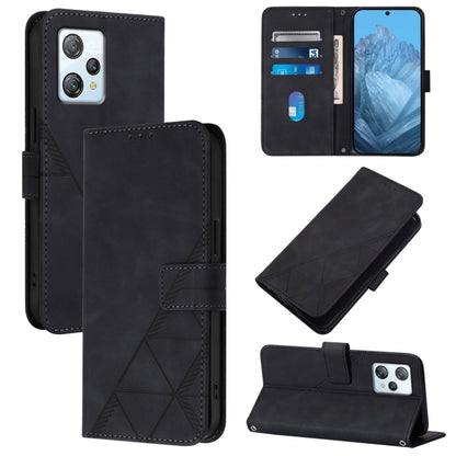 For Blackview A53 Crossbody 3D Embossed Flip Leather Phone Case(Black) - More Brand by buy2fix | Online Shopping UK | buy2fix