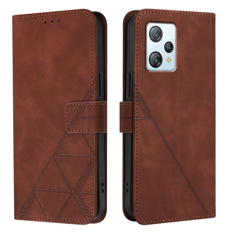 For Blackview A53 Crossbody 3D Embossed Flip Leather Phone Case(Brown) by buy2fix