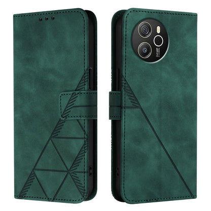 For Blackview Shark 8 Crossbody 3D Embossed Flip Leather Phone Case(Green) - More Brand by buy2fix | Online Shopping UK | buy2fix