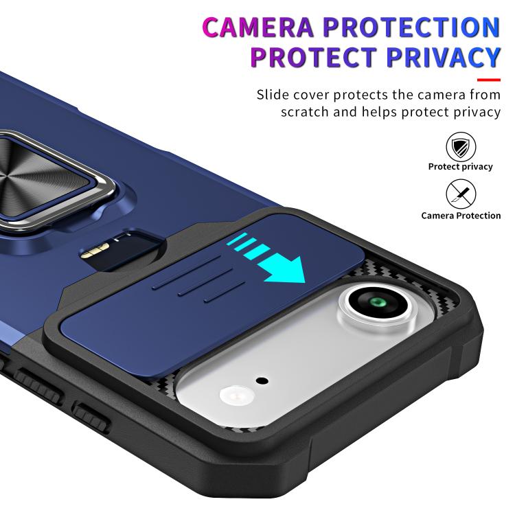 For iPhone Air Camera Shield Card Slot PC+TPU Phone Case(Dark Green) - iPhone Air Cases by buy2fix | Online Shopping UK | buy2fix