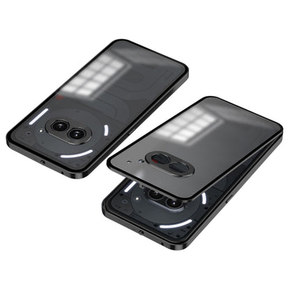 For Nothing Phone 2a Snap Buckle Metal Frame Frosted Phone Case(Black) - Nothing Cases by buy2fix | Online Shopping UK | buy2fix