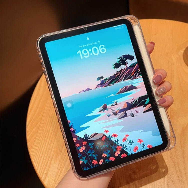 For iPad Pro 12.9 2022 / 2020 / 2018 Crystal Clear Acrylic Hybrid TPU Tablet Case With Pen Slot(Transparent) - iPad Pro 12.9 (2022/2021) Cases by buy2fix | Online Shopping UK | buy2fix