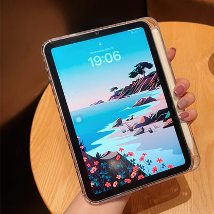 For iPad Pro 12.9 2022 / 2020 / 2018 Crystal Clear Acrylic Hybrid TPU Tablet Case With Pen Slot(Transparent) - iPad Pro 12.9 (2022/2021) Cases by buy2fix | Online Shopping UK | buy2fix