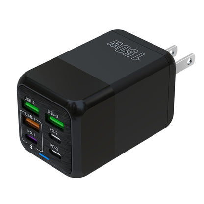 150W 3 x USB + 3 x USB-C / Type-C Multi-port Fast Charger, US Plug(Black) - USB Charger by buy2fix | Online Shopping UK | buy2fix