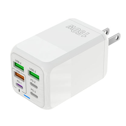 150W 3 x USB + 3 x USB-C / Type-C Multi-port Fast Charger, US Plug(White) - USB Charger by buy2fix | Online Shopping UK | buy2fix
