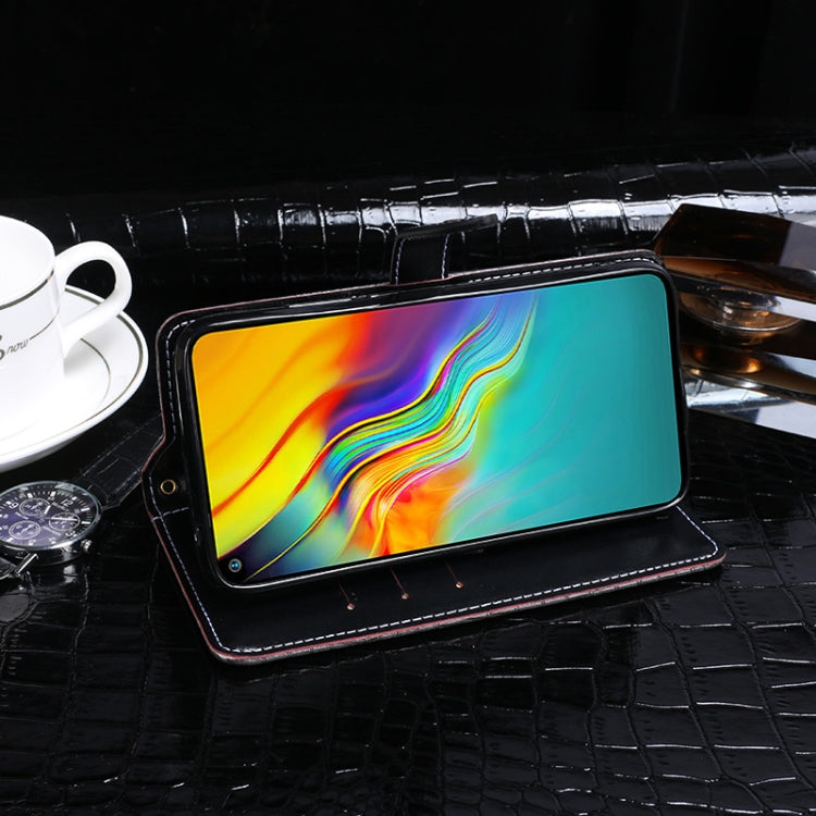 For Infinix Hot 9 idewei Crocodile Texture Horizontal Flip Leather Case with Holder & Card Slots & Wallet(Dark Blue) - Infinix Cases by idewei | Online Shopping UK | buy2fix