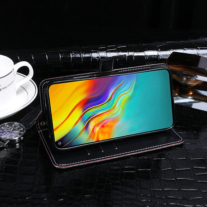 For Infinix Hot 9 idewei Crocodile Texture Horizontal Flip Leather Case with Holder & Card Slots & Wallet(Dark Blue) - Infinix Cases by idewei | Online Shopping UK | buy2fix