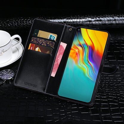 For Infinix Hot 9 idewei Crocodile Texture Horizontal Flip Leather Case with Holder & Card Slots & Wallet(Dark Blue) - Infinix Cases by idewei | Online Shopping UK | buy2fix