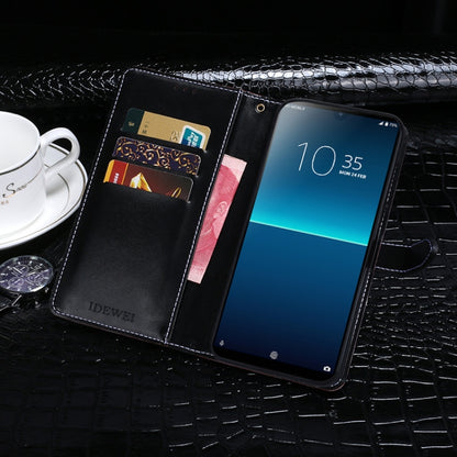 For Sony Xperia L4 idewei Crocodile Texture Horizontal Flip Leather Case with Holder & Card Slots & Wallet(Black) - Sony Cases by idewei | Online Shopping UK | buy2fix