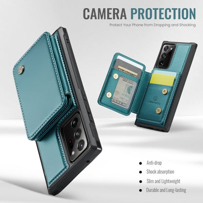 For Samsung Galaxy Note20 Ultra JEEHOOD J05 Business Magnetic Style RFID Leather Phone Case(Blue Green) - Galaxy Phone Cases by JEEHOOD | Online Shopping UK | buy2fix
