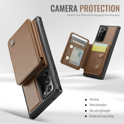 For Samsung Galaxy Note20 Ultra JEEHOOD J05 Business Magnetic Style RFID Leather Phone Case(Brown) - Galaxy Phone Cases by JEEHOOD | Online Shopping UK | buy2fix