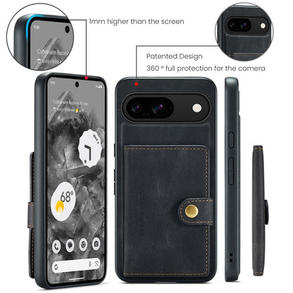 For Google Pixel 9 JEEHOOD J01 Retro Magnetic Detachable Wallet Phone Case(Black) - Google Cases by JEEHOOD | Online Shopping UK | buy2fix