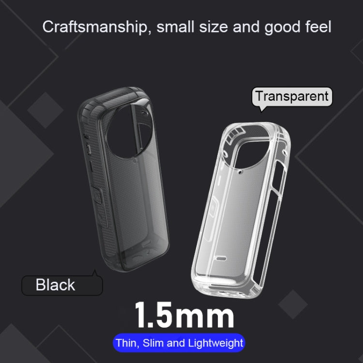 For Insta360 X4 Clear 1.5mm Soft TPU Protective Case With Neck Strap(Transperant) - Case & Bags by buy2fix | Online Shopping UK | buy2fix