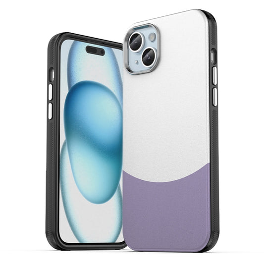 For iPhone 15 Plus Leather Texture MagSafe Magnetic TPU + PC Phone Case(Light Purple) - iPhone 15 Plus Cases by buy2fix | Online Shopping UK | buy2fix