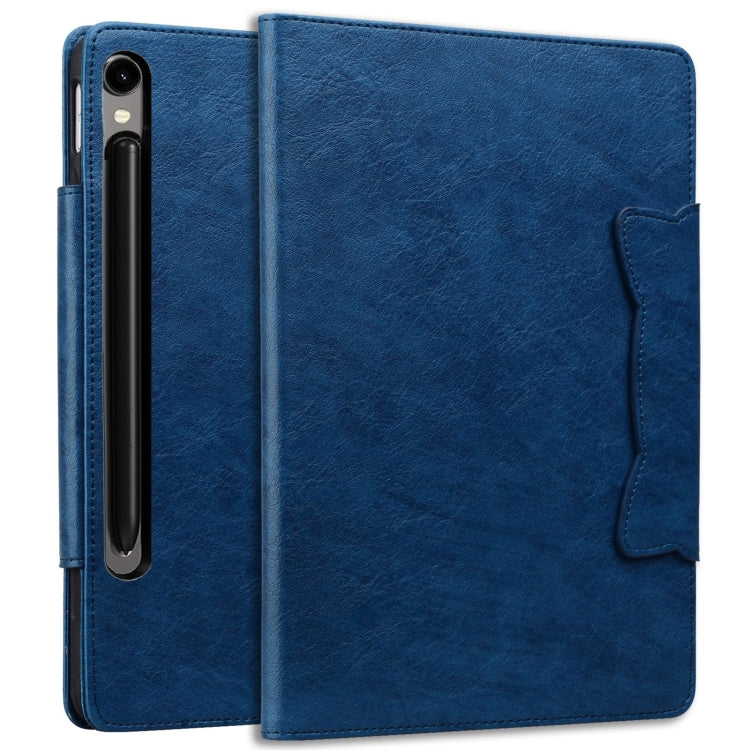 For Samsung Galaxy Tab S9+ / S8+ / S7+ Cat Buckle Leather Smart Tablet Case(Royal Blue) - Galaxy Tab S9+ Cases by buy2fix | Online Shopping UK | buy2fix