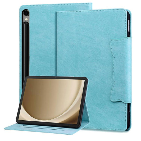 For Samsung Galaxy Tab S10 FE+ Cat Buckle Leather Tablet Case(Sky Blue) - Galaxy Tab S10 FE+ by buy2fix | Online Shopping UK | buy2fix