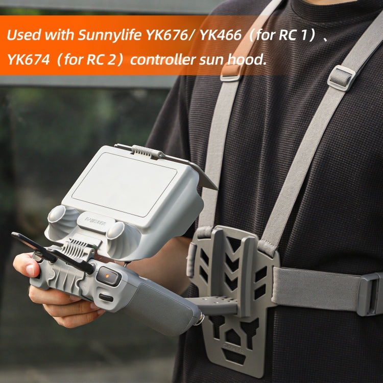 For DJI RC Pro Sunnylife Remote Control Waist Support Bracket Chest Strap(Grey) - Holder Series by Sunnylife | Online Shopping UK | buy2fix