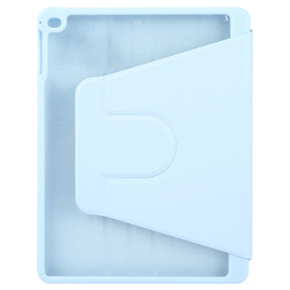For iPad 9.7 2018 & 2017 / Air / Air2 GEBEI Acrylic TPU 3-folding Rotating Smart Tablet Leather Case withh Pen Slot(Sky Blue) by GEBEI