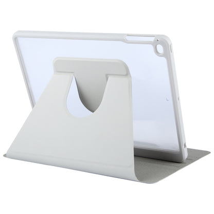 For iPad 9.7 2018 & 2017 / Air / Air2 GEBEI Acrylic TPU 3-folding Rotating Smart Tablet Leather Case withh Pen Slot(Grey) by GEBEI
