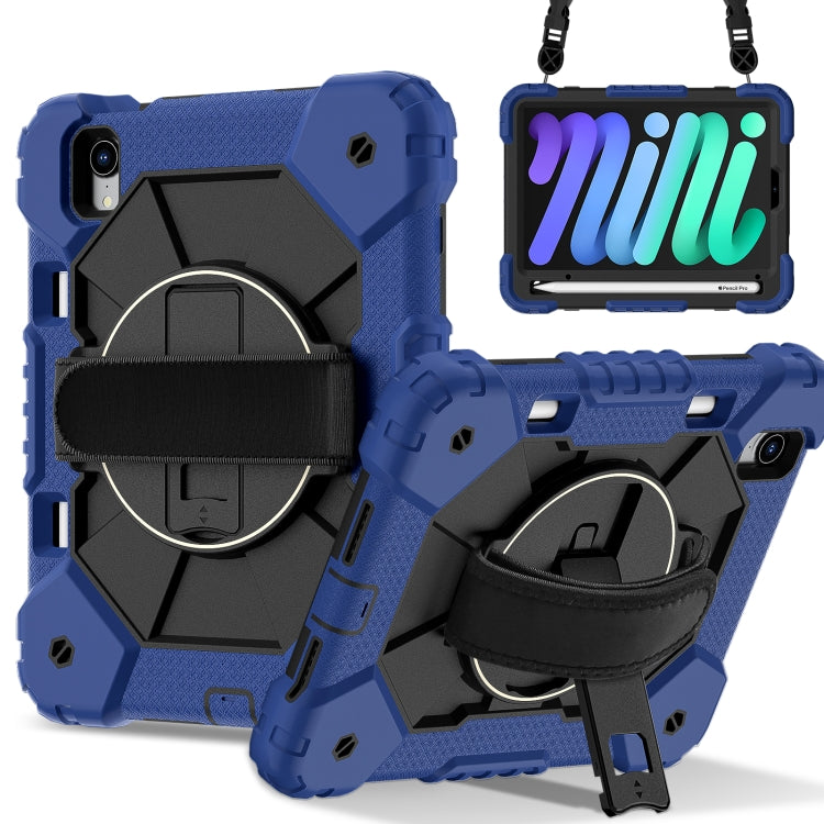 For iPad mini 2024 / mini 6 Contrast Color Robot Silicone Hybrid PC Tablet Case(Navy Black) - iPad mini 2024 Cases by buy2fix | Online Shopping UK | buy2fix