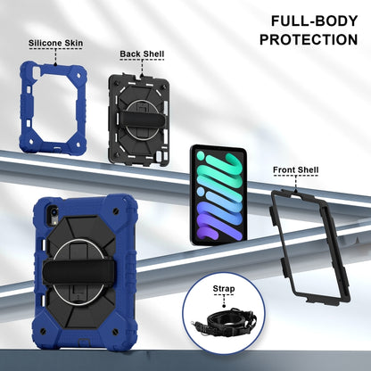 For iPad mini 2024 / mini 6 Contrast Color Robot Silicone Hybrid PC Tablet Case(Navy Black) - iPad mini 2024 Cases by buy2fix | Online Shopping UK | buy2fix